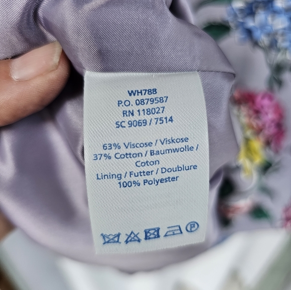 Boden Sleeveless Dress Floral Lined Womens Size 12R - Picture 8 of 9